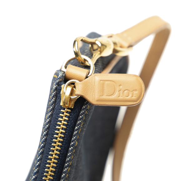 Pre-Loved Dior Denim Saddle Pochette - Picture 8 of 9